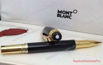 Copy Montblanc StarWalker Urban Rollerball Pen Black and Gold Clip